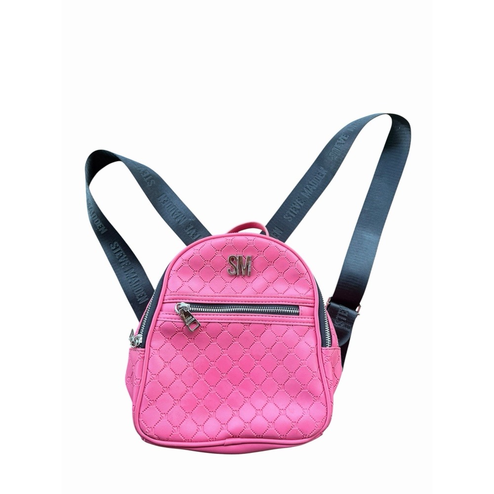 Steve Madden Mini Backpack Purse Logo Pink